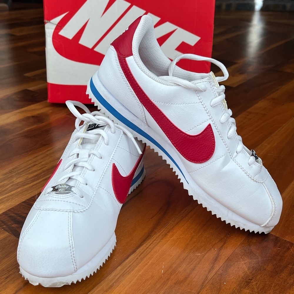 Nike Cortez Varsity Red, White, and Blue, youth size 6, ECU